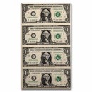 2009 (C-Philadelphia) $1 FRN CU (Fr#3000-A) 4 Note Uncut Sheet