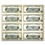 2009 (C-Philadelphia) $10 FRN CU (Fr#2041-C) 8 Note Uncut Sheet