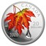 2009 Canada 1 oz Silver $20 Maple Leaf Crystal Raindrop (w/Box)