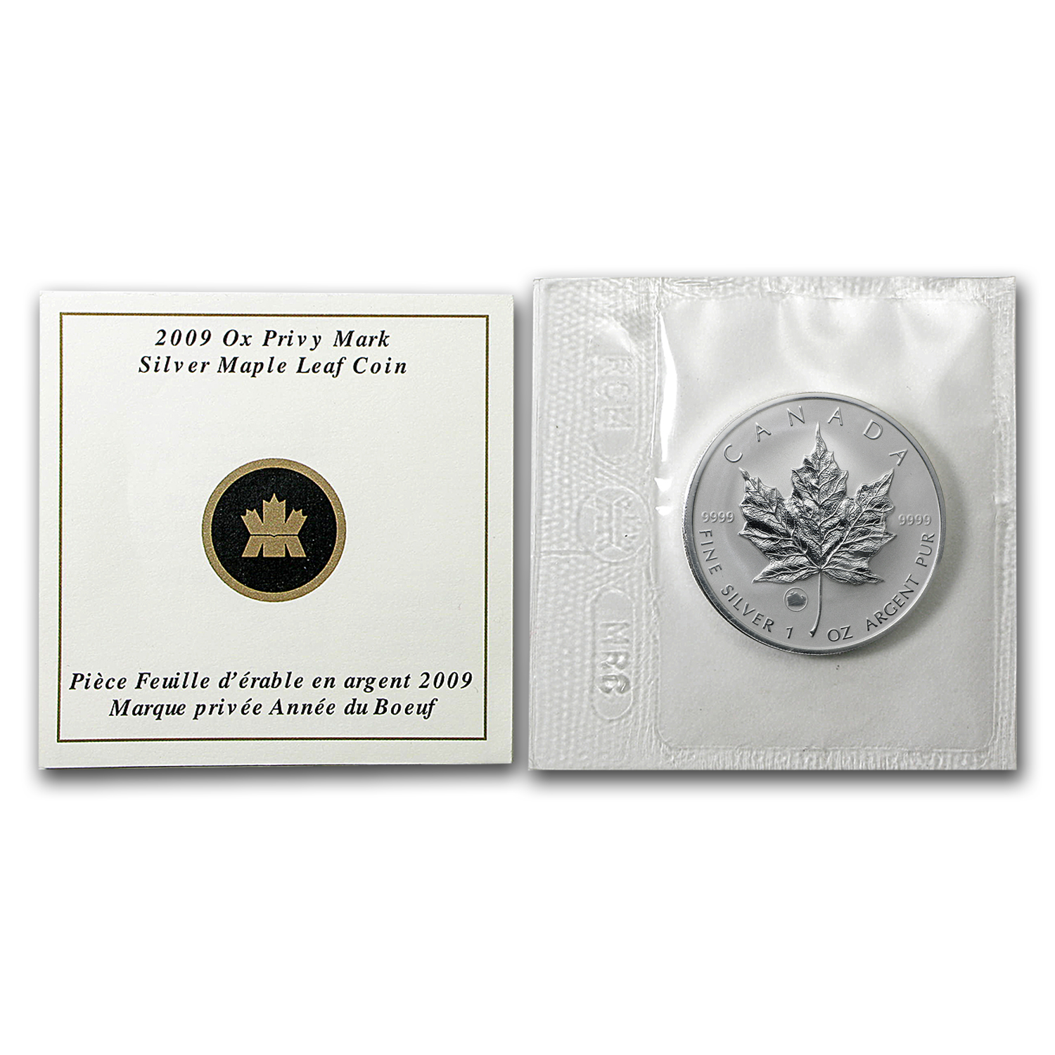 Buy 2009 Canadian 1 oz Silver Maple Leaf Ox Privy | APMEX