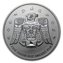 2009 Canada 1 oz Silver Olympic Thunderbird Totem BU (Abrasions)