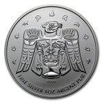 2009 Canada 1 oz Silver Olympic Thunderbird Totem BU (Abrasions)