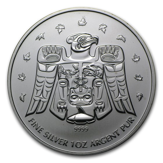 2009 Canada 1 oz Silver Olympic Thunderbird Totem BU (Abrasions) 2009 Canada 1 oz Silver Olympic Thunderbird Totem BU (Abrasions)
