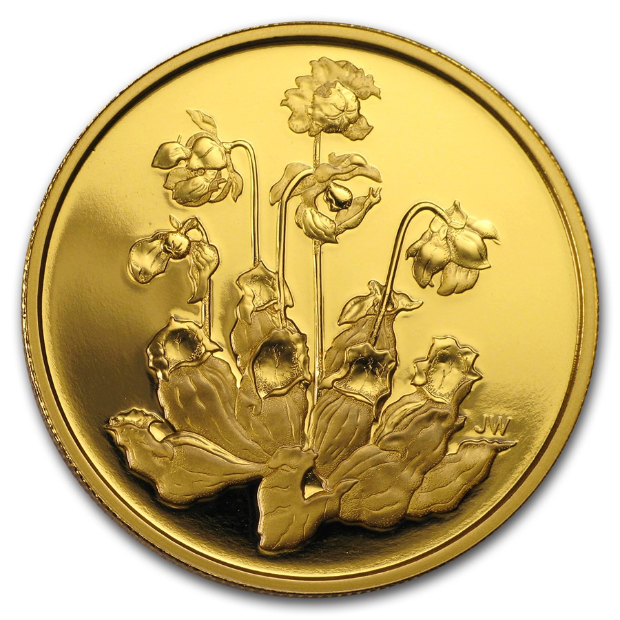 2009 Canada Gold $350 Pitcher Plant .99999 Proof (w/Box & COA)