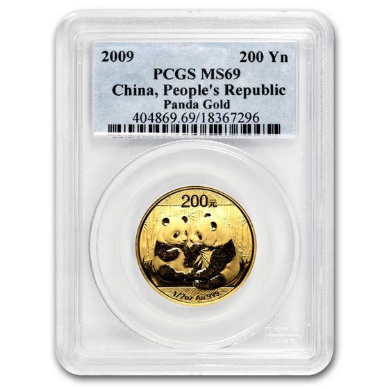 2009 China 1/2 oz Gold Panda MS-69 PCGS 2009 China 1/2 oz Gold Panda MS-69 PCGS