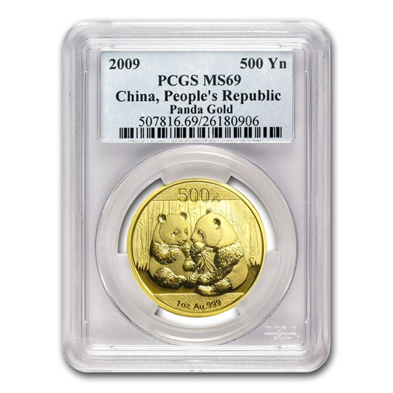 2009 China 1 oz Gold Panda MS-69 PCGS 2009 China 1 oz Gold Panda MS-69 PCGS