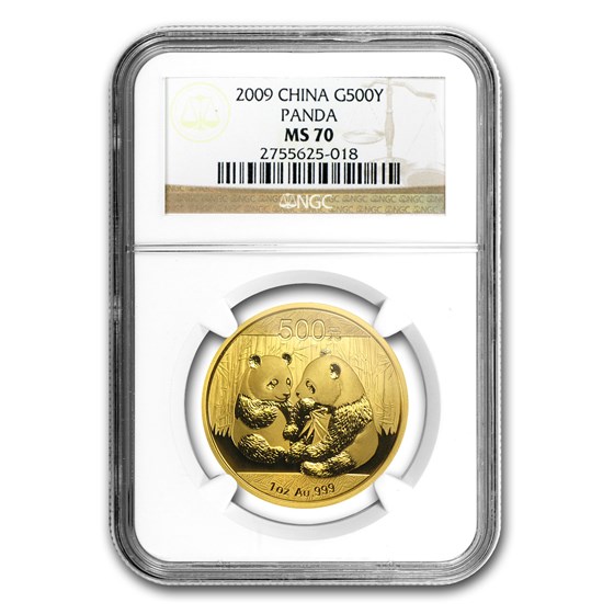 2009 China 1 oz Gold Panda MS-70 NGC 2009 China 1 oz Gold Panda MS-70 NGC
