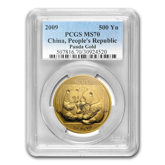 2009 China 1 oz Gold Panda MS-70 PCGS 2009 China 1 oz Gold Panda MS-70 PCGS