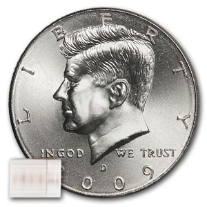 2009-D Kennedy Half Dollar 20-Coin Roll BU 2009-D Kennedy Half Dollar 20-Coin Roll BU