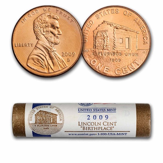 2009-D Lincoln Cent Birthplace 50-Coin Mint Wrapped BU 2009-D Lincoln Cent Birthplace 50-Coin Mint Wrapped BU