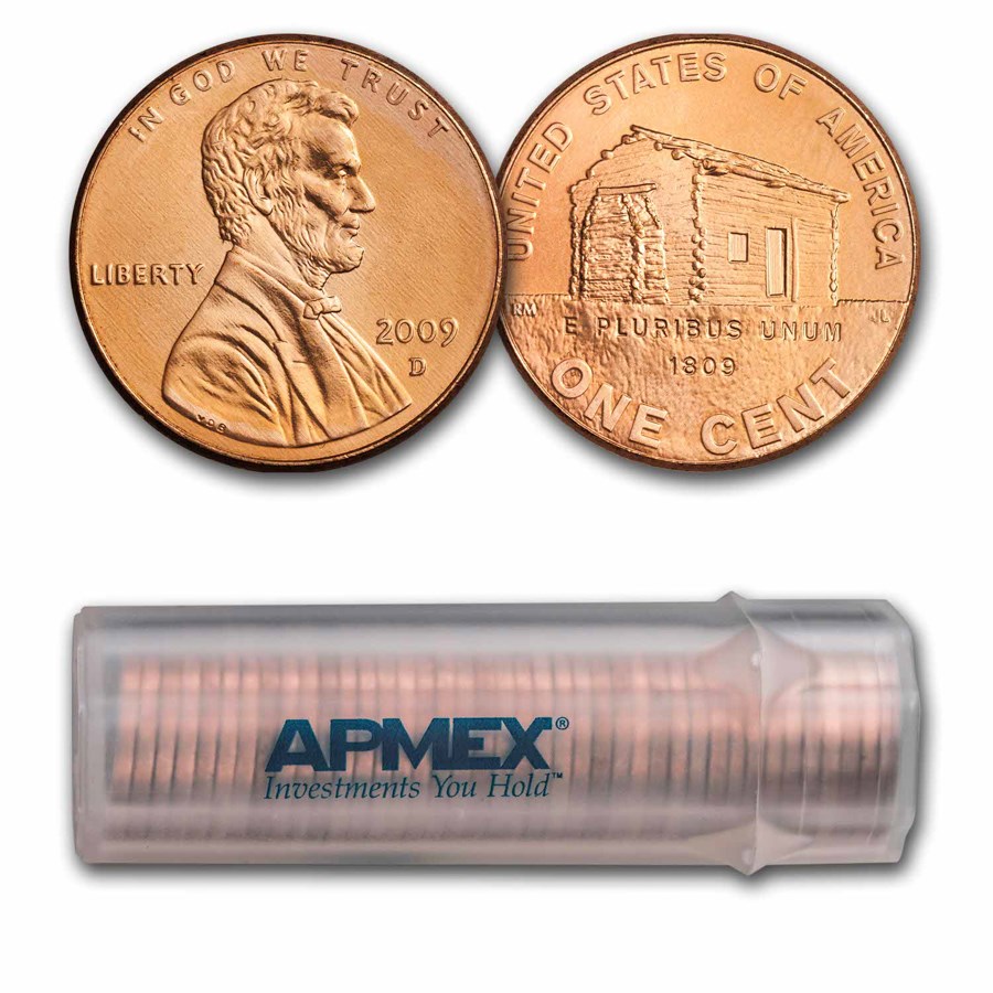 2009-D Lincoln Cent Birthplace 50-Coin Roll BU