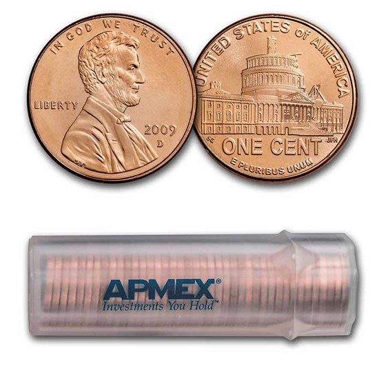 2009-D Lincoln Cent Presidency 50-Coin Roll BU 2009-D Lincoln Cent Presidency 50-Coin Roll BU