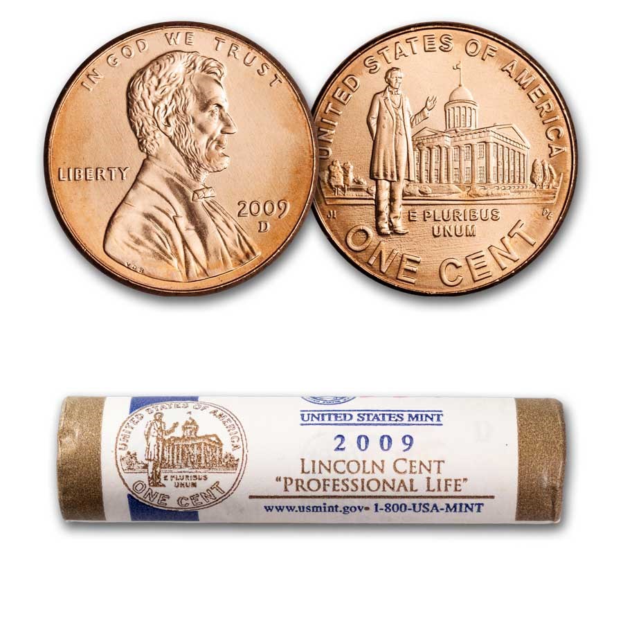2009-D Lincoln Professional Life Cent 50-Coin Mint Wrapped BU