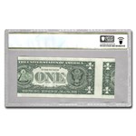 2009 (F-Atlanta) $1 FRN AU-58 PCGS (FR#3000-F) Misalignment Error