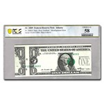 2009 (F-Atlanta) $1 FRN AU-58 PCGS (FR#3000-F) Misalignment Error