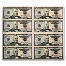 2009 (F-Atlanta) $50 FRN CU (Fr#2131-F) 8 Note Uncut Sheet.