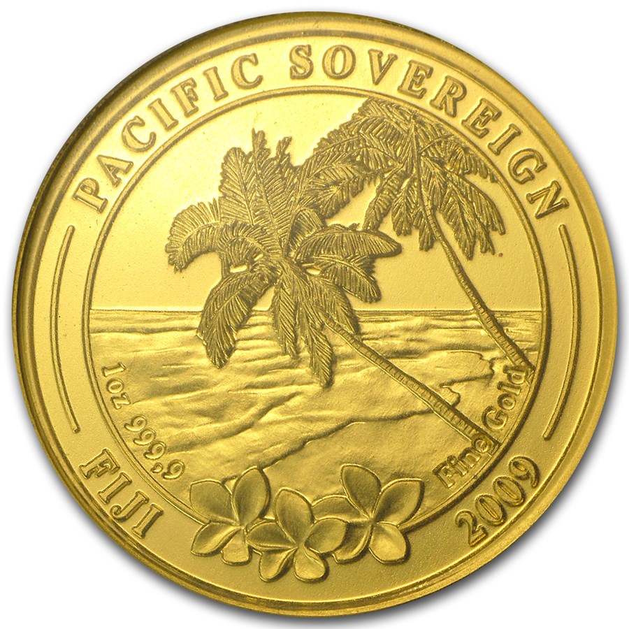 2009 Fiji 1 oz Gold $100 Pacific Sovereign BU