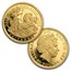 2009 GB 4-Coin Gold Britannia Proof Set (w/Box & COA)