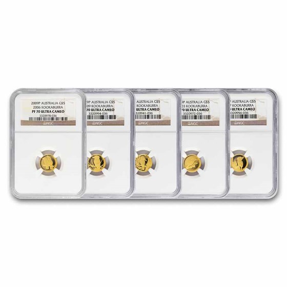 2009 Gold 20th Anniversary Kookaburra NGC PF-70 (Partial Set)