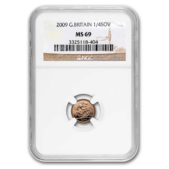 2009 Great Britain Gold 1/4 Sovereign MS-69 NGC
