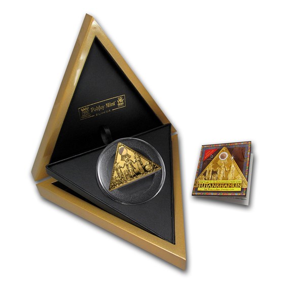2009 Isle of Man 1 oz Prf Gold King Tut Triangle (w/Box&COA) 2009 Isle of Man 1 oz Prf Gold King Tut Triangle (w/Box&COA)