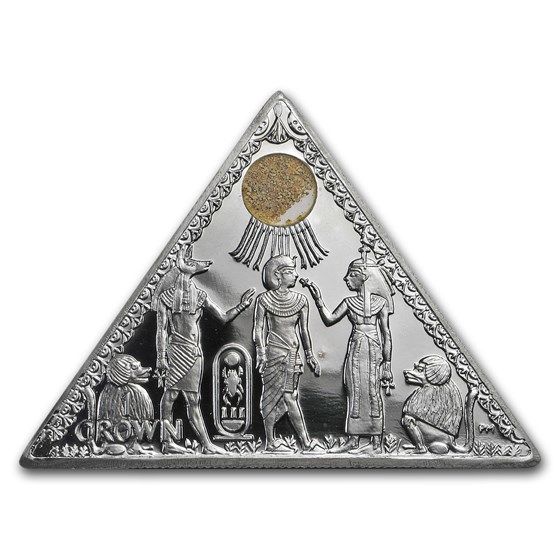 2009 Isle of Man 1 oz Silver Crown King Tut Triangle 2009 Isle of Man 1 oz Silver Crown King Tut Triangle