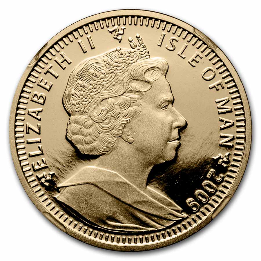 Buy 2009 Isle of Man 2-Coin Gold Angel vs Dragon Set PF-70 NGC | APMEX