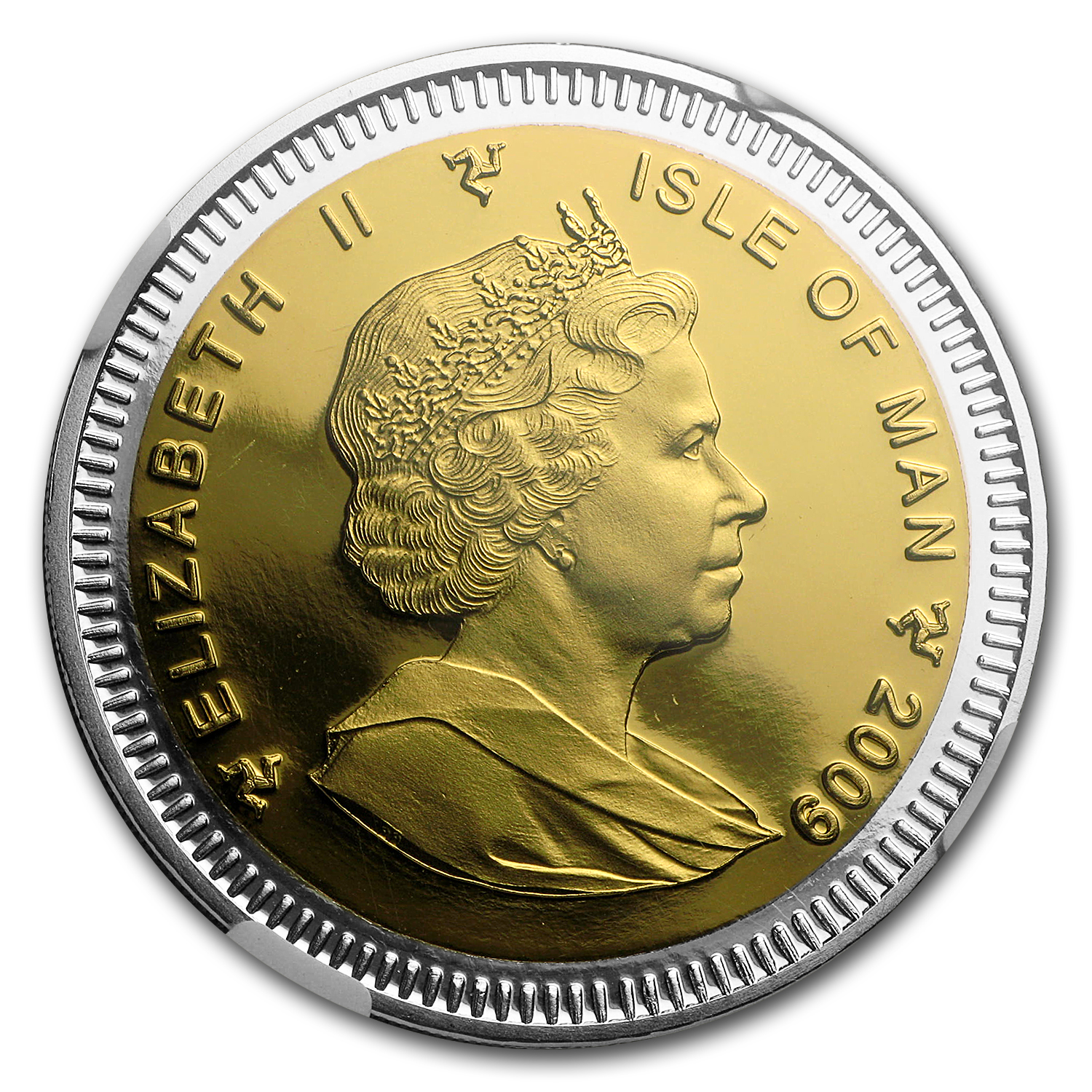 Buy 2009 Isle of Man Bi-Metallic 1 oz Gold Angel PF-70 NGC (25th