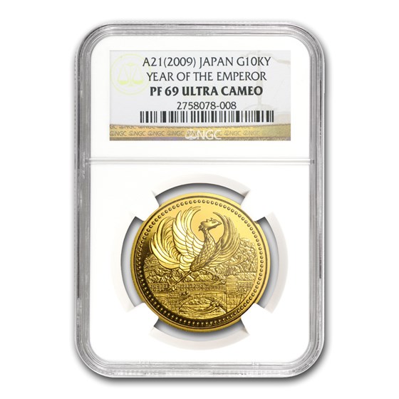 2009 Japan Gold 10K Yen Akihito Coin PF-69 NGC 2009 Japan Gold 10K Yen Akihito Coin PF-69 NGC
