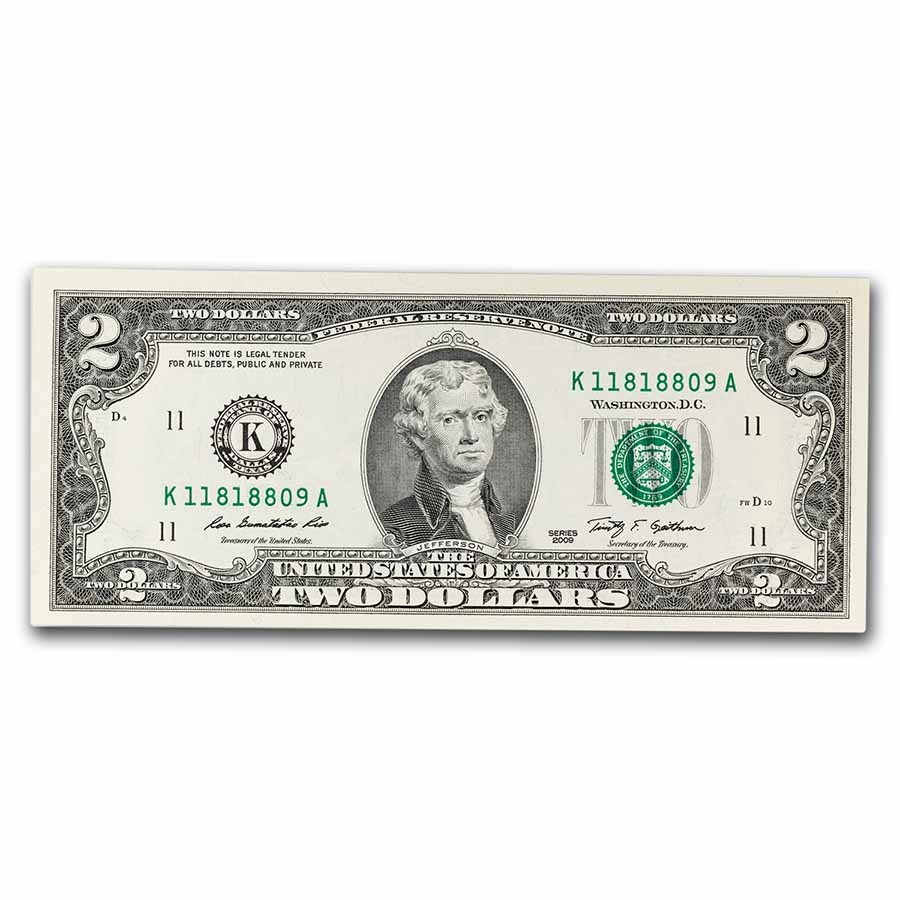 2009 (K-Dallas) $2.00 FRN CU (Fr#1939-K)