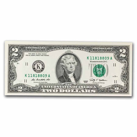2009 (K-Dallas) $2.00 FRN CU (Fr#1939-K) 2009 (K-Dallas) $2.00 FRN CU (Fr#1939-K)