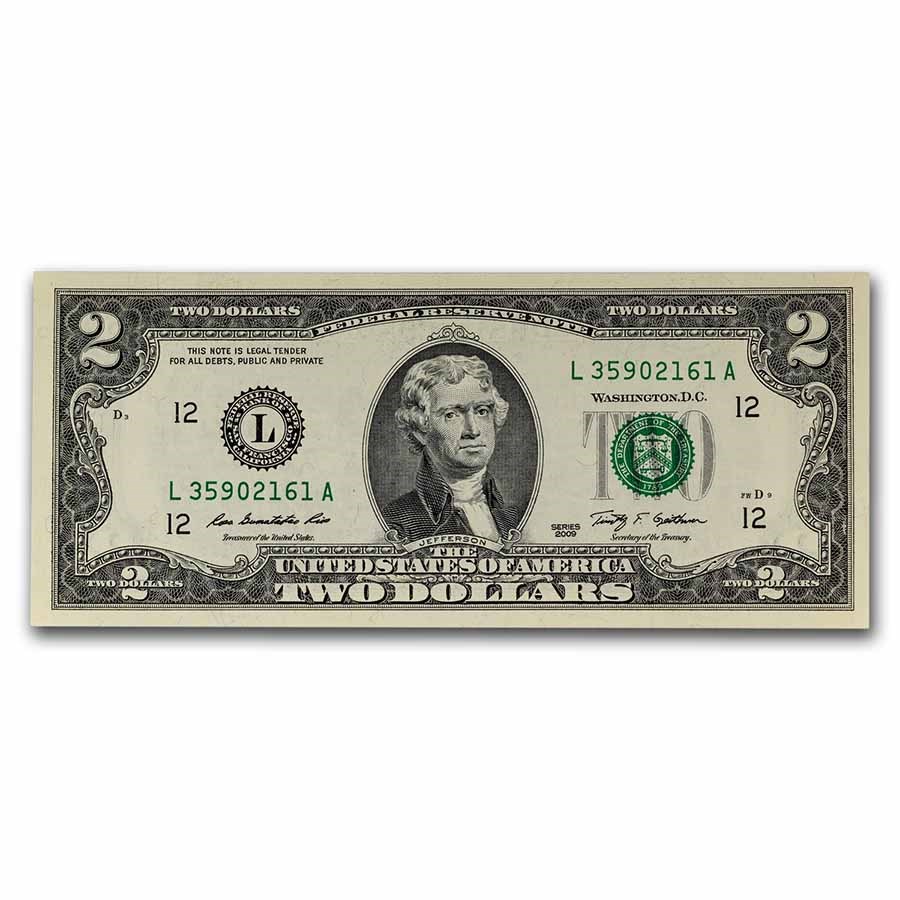 2009 (L-San Francisco) $2.00 FRN CU (Fr#1939-L)