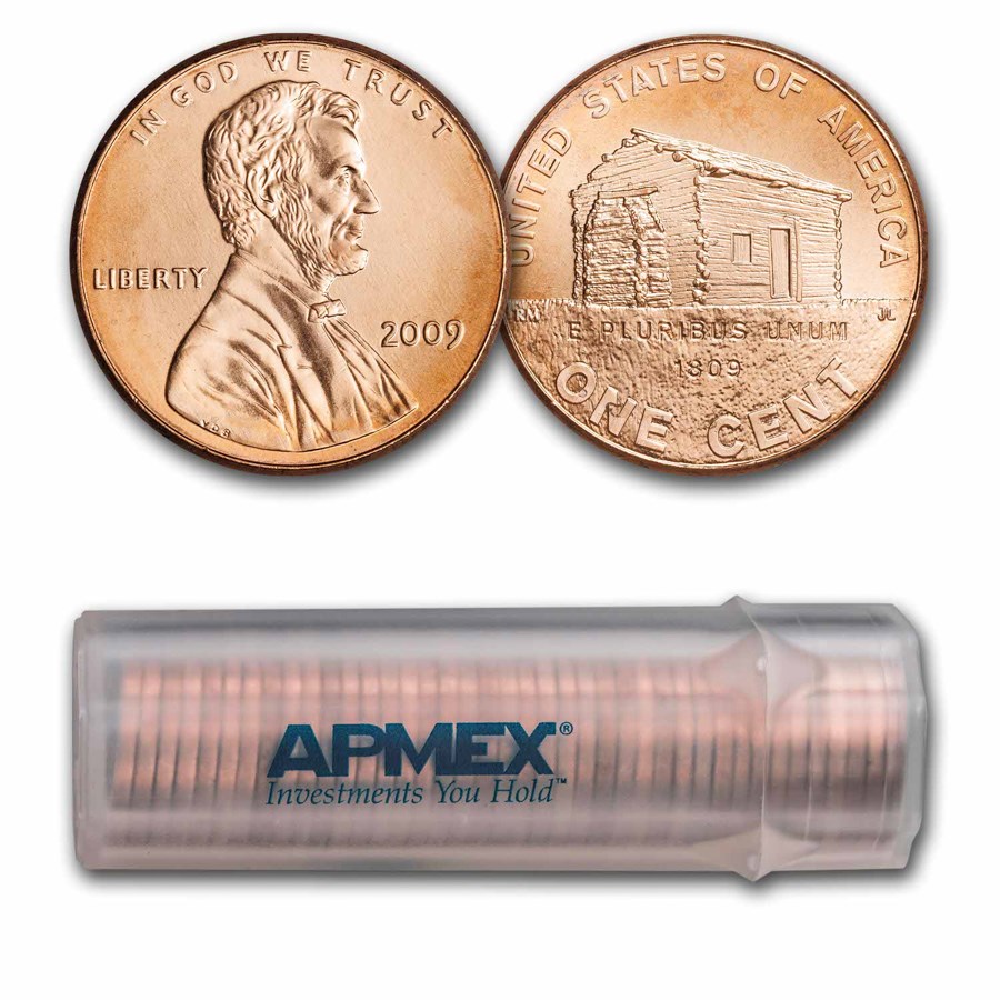 2009 Lincoln Cent Birthplace 50-Coin Roll BU