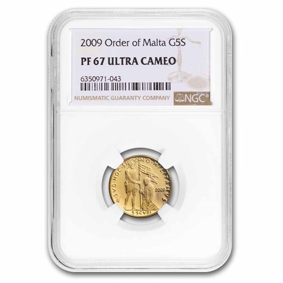 2009 Malta Proof Gold 5 Scudi Angelo PF-67 NGC 2009 Malta Proof Gold 5 Scudi Angelo PF-67 NGC