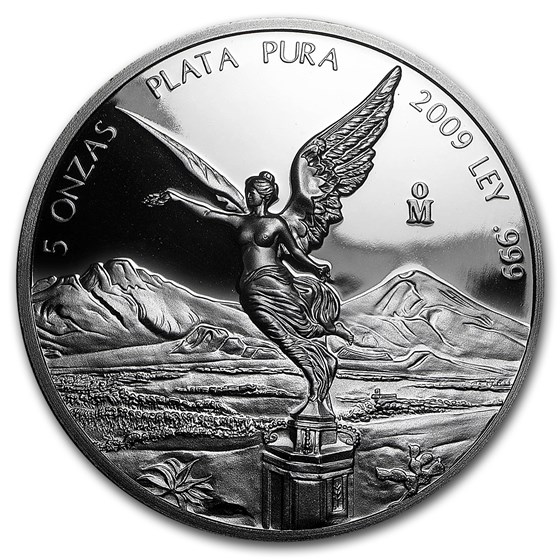 2009 Mexican 5 oz Silver Libertad Proof (In Capsule)