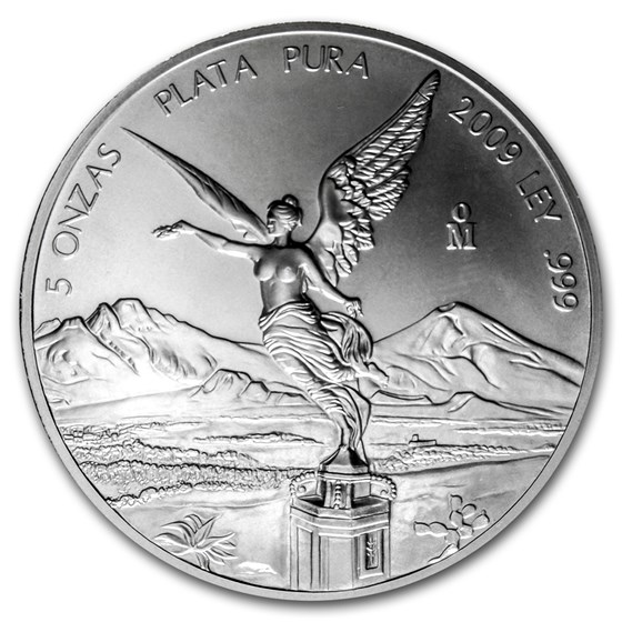 2009 Mexico 5 oz Silver Libertad BU 2009 Mexico 5 oz Silver Libertad BU