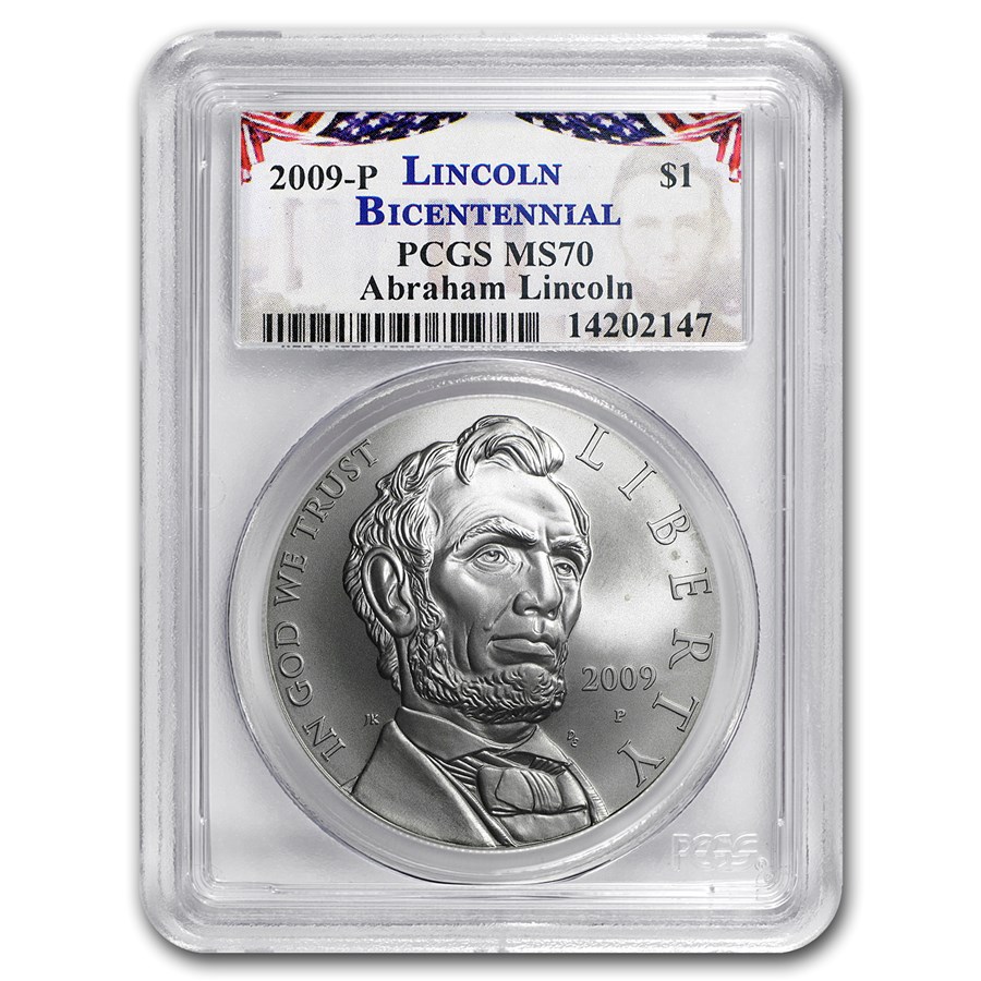 2009-P Abraham Lincoln $1 Silver Commem MS-70 PCGS