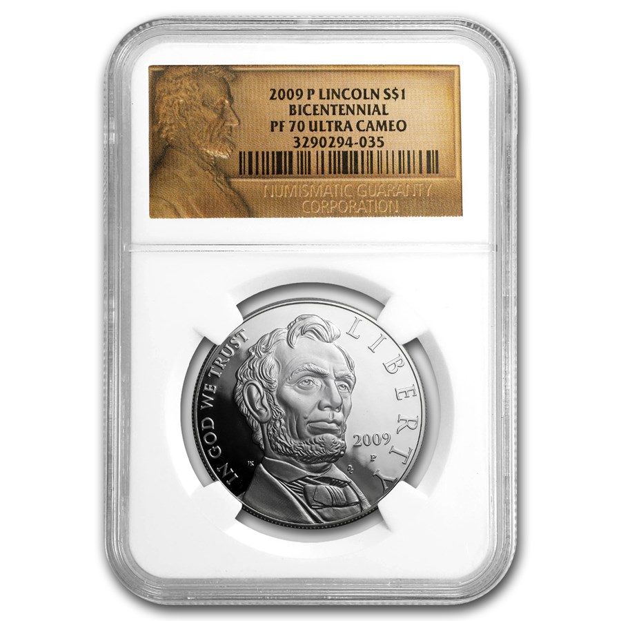 2009-P Abraham Lincoln $1 Silver Commem PF-70 NGC