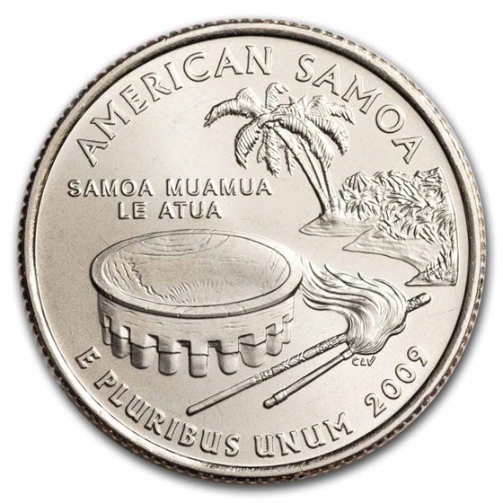 2009-P U.S. Territory American Samoa Quarter BU 2009-P U.S. Territory American Samoa Quarter BU