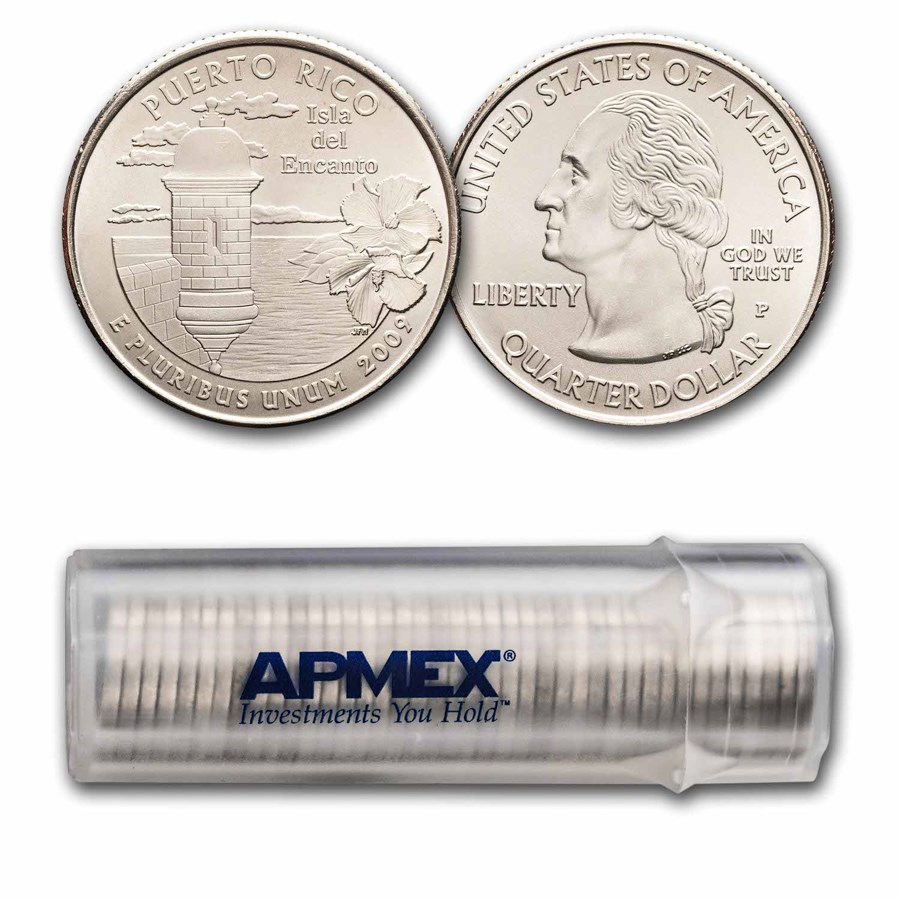 2009-P U.S. Territory Puerto Rico Quarter 40-Coin Roll BU