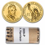 2009-P William Harrison 25-Coin Presidential Dollar Roll