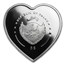 2009 Palau Silver $5 Good Luck & Prosperity Ladybug Heart Shape