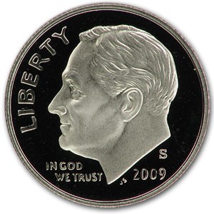 2009-S Roosevelt Dime Gem Proof 2009-S Roosevelt Dime Gem Proof