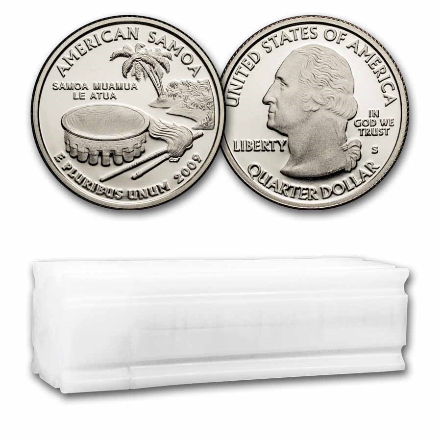 2009-S U.S. Territory American Samoa Quarter Proof 40-Coin Roll