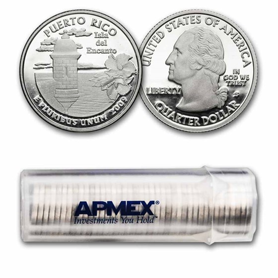 2009-S U.S. Territory Puerto Rico Quarter 40-Coin Roll (Silver)