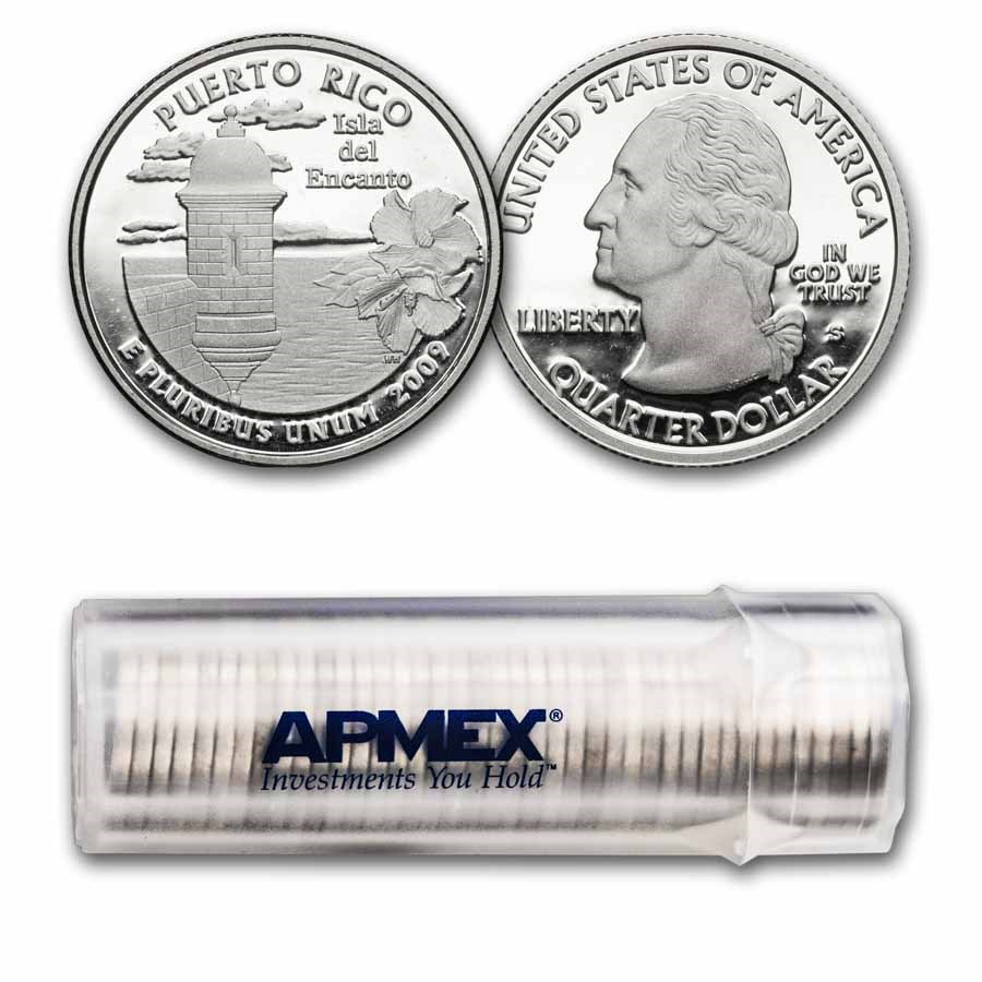 2009-S U.S. Territory Puerto Rico Quarter 40-Coin Roll (Silver)