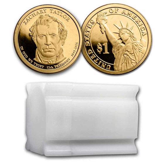 2009-S Zachary Taylor 20-Coin Presidential Dollar Roll PR 2009-S Zachary Taylor 20-Coin Presidential Dollar Roll PR