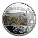 2009 TUV 1 oz Silver Colorized Battle of Gettysburg PF (Cap Only)