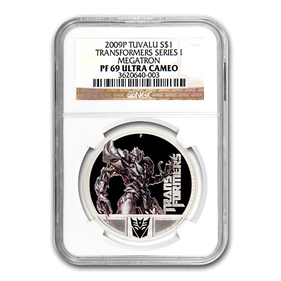 2009 Tuvalu 1 oz Silver 1st Transformer PF-69 NGC (Megatron) 2009 Tuvalu 1 oz Silver 1st Transformer PF-69 NGC (Megatron)