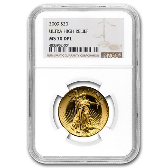 2009 Ultra High Relief Gold Double Eagle MS-70 DPL NGC
